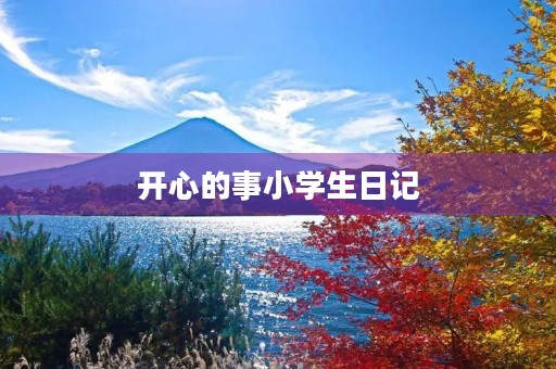 开心的事小学生日记 开心的事小学生日记