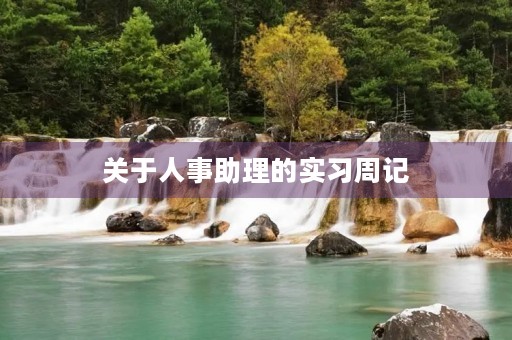 关于人事助理的实习周记 关于人事助理的实习周记
