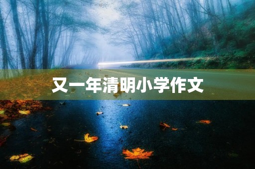 又一年清明小学作文 又一年清明小学作文