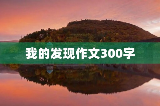 我的发现作文300字
