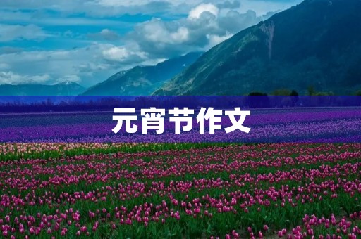元宵节作文