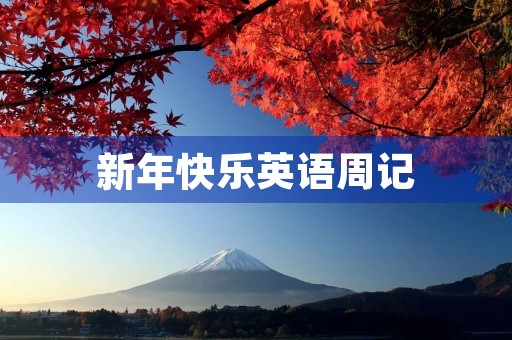 新年快乐英语周记 新年快乐英语周记