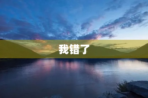我错了 我错了