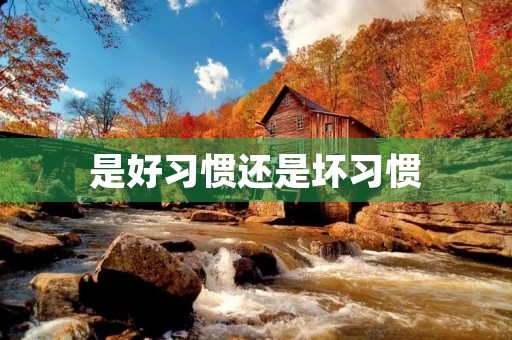 是好习惯还是坏习惯 是好习惯还是坏习惯
