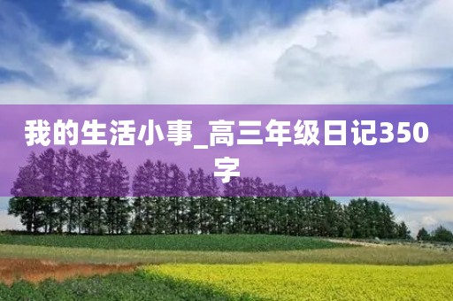 我的生活小事_高三年级日记350字 我的生活小事_高三年级日记350字