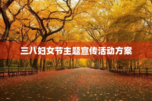 三八妇女节主题宣传活动方案 三八妇女节主题宣传活动方案