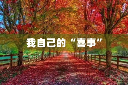 我自己的“喜事” 我自己的“喜事”