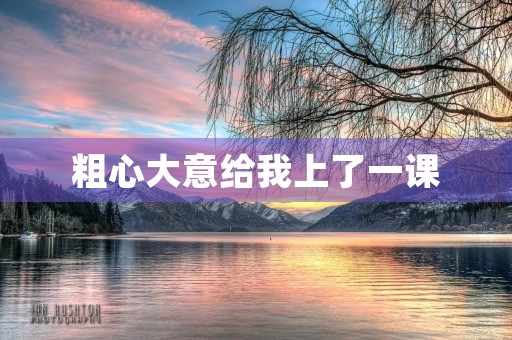 粗心大意给我上了一课