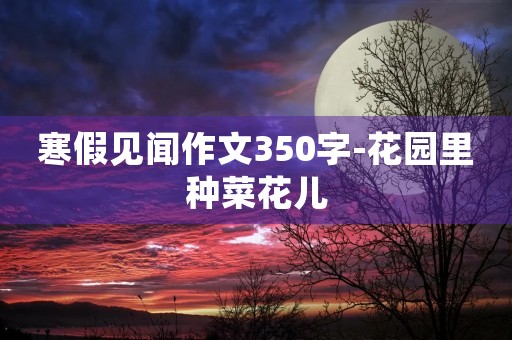 寒假见闻作文350字-花园里种菜花儿 寒假见闻作文350字-花园里种菜花儿