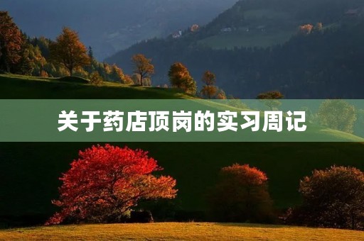 关于药店顶岗的实习周记 关于药店顶岗的实习周记