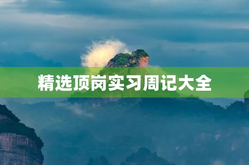 精选顶岗实习周记大全 精选顶岗实习周记大全