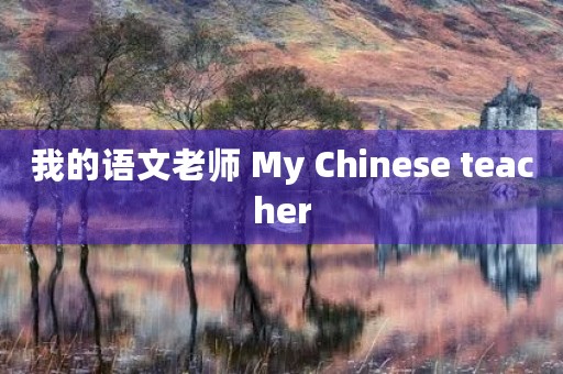 我的语文老师 My Chinese teacher