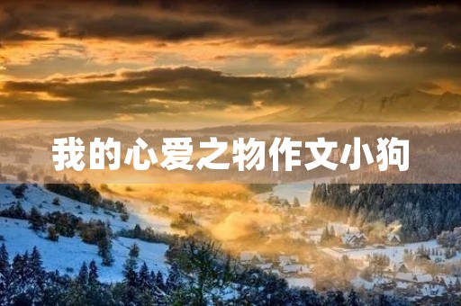 我的心爱之物作文小狗 我的心爱之物作文小狗