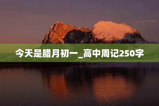 今天是腊月初一_高中周记250字