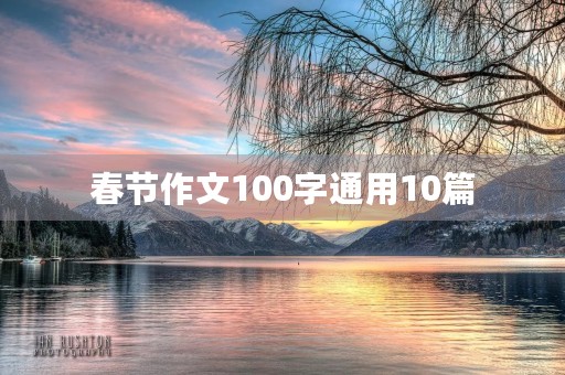 春节作文100字通用10篇 春节作文100字通用10篇