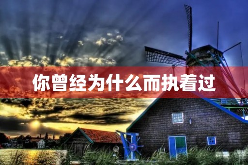 你曾经为什么而执着过 你曾经为什么而执着过