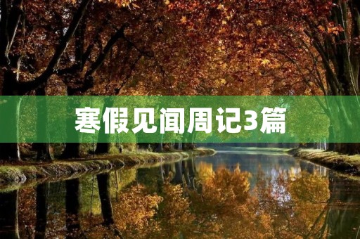 寒假见闻周记3篇 寒假见闻周记3篇