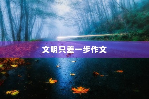 文明只差一步作文 文明只差一步作文