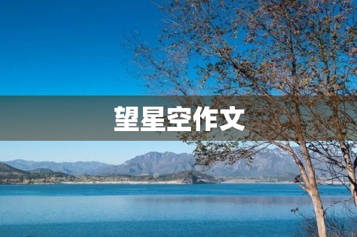 望星空作文 望星空作文