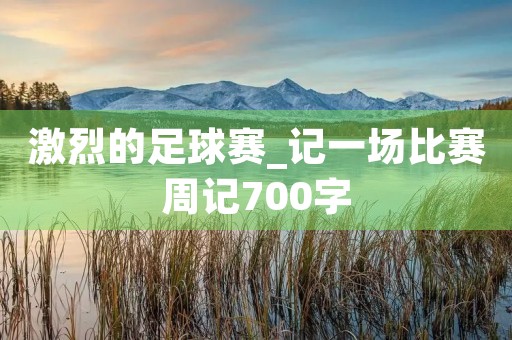 激烈的足球赛_记一场比赛周记700字 激烈的足球赛_记一场比赛周记700字