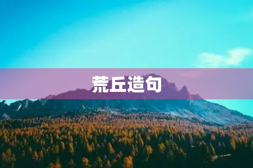 荒丘造句