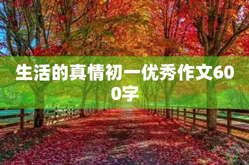 生活的真情初一优秀作文600字
