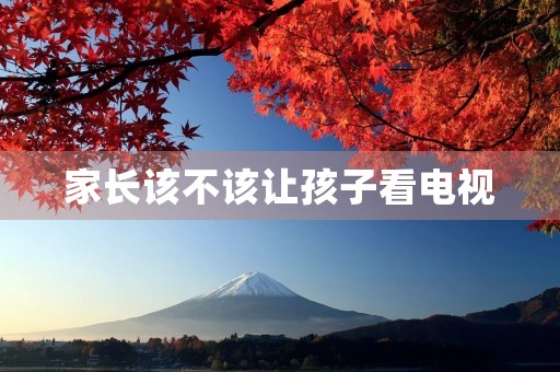 家长该不该让孩子看电视 家长该不该让孩子看电视