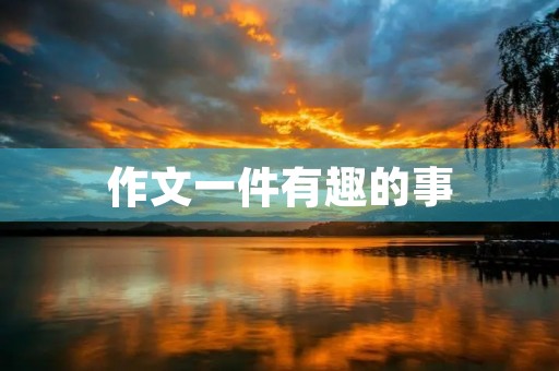 作文一件有趣的事 作文一件有趣的事