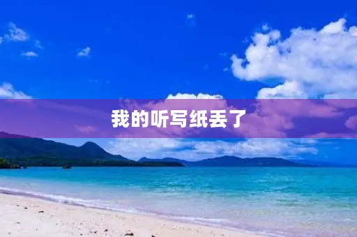 我的听写纸丢了