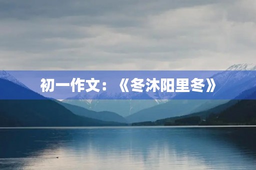 初一作文：《冬沐阳里冬》