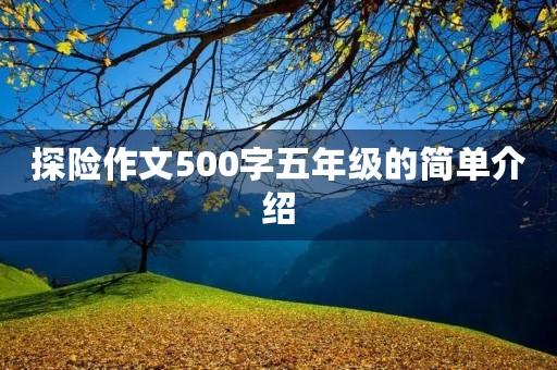 探险作文500字五年级的简单介绍 探险作文500字五年级的简单介绍