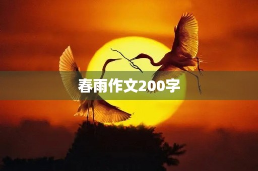 春雨作文200字