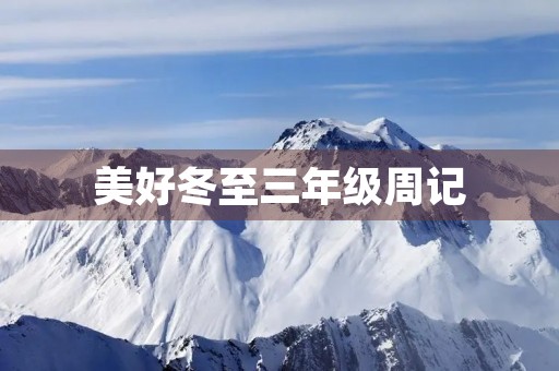 美好冬至三年级周记