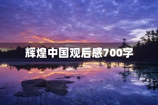辉煌中国观后感700字 辉煌中国观后感700字