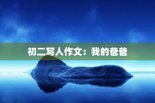 初二写人作文：我的爸爸