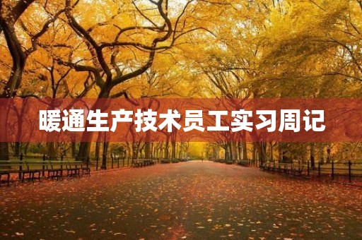 暖通生产技术员工实习周记 暖通生产技术员工实习周记