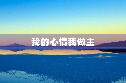 我的心情我做主