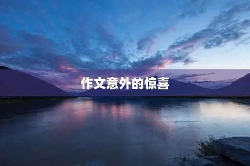 作文意外的惊喜 作文意外的惊喜