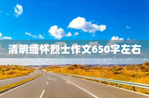 清明缅怀烈士作文650字左右