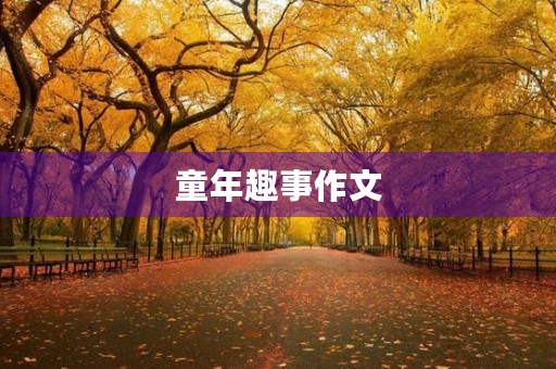 童年趣事作文