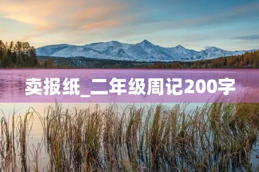卖报纸_二年级周记200字 卖报纸_二年级周记200字