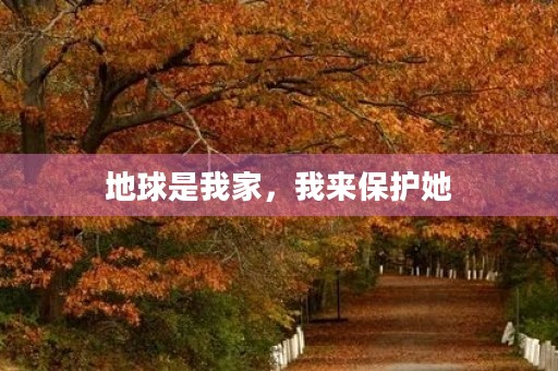 地球是我家,我来保护她 地球是我家,我来保护她