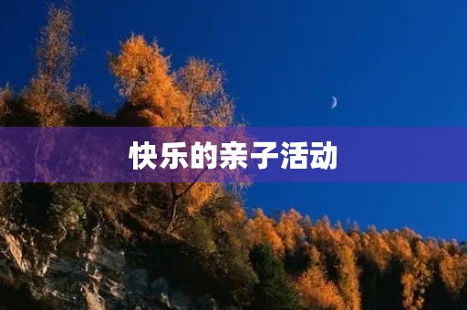 快乐的亲子活动