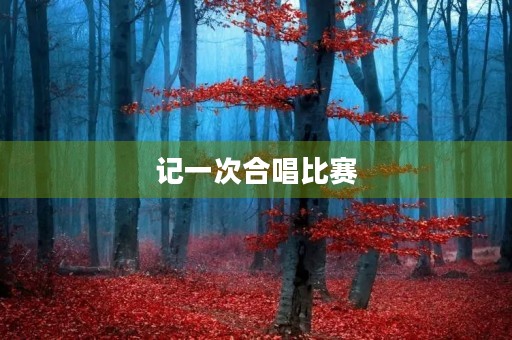 记一次合唱比赛 记一次合唱比赛