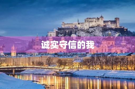 诚实守信的我 诚实守信的我