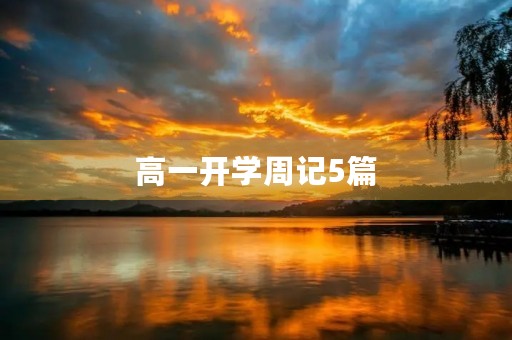 高一开学周记5篇 高一开学周记5篇