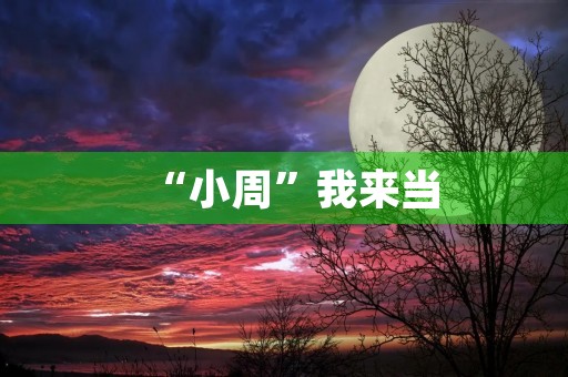 “小周”我来当 “小周”我来当
