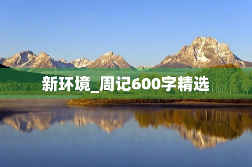 新环境_周记600字精选