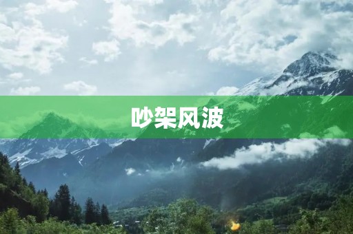 吵架风波