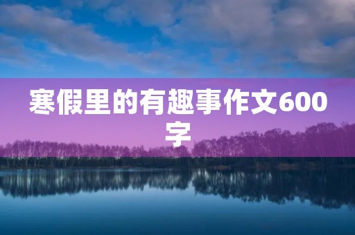寒假里的有趣事作文600字 寒假里的有趣事作文600字